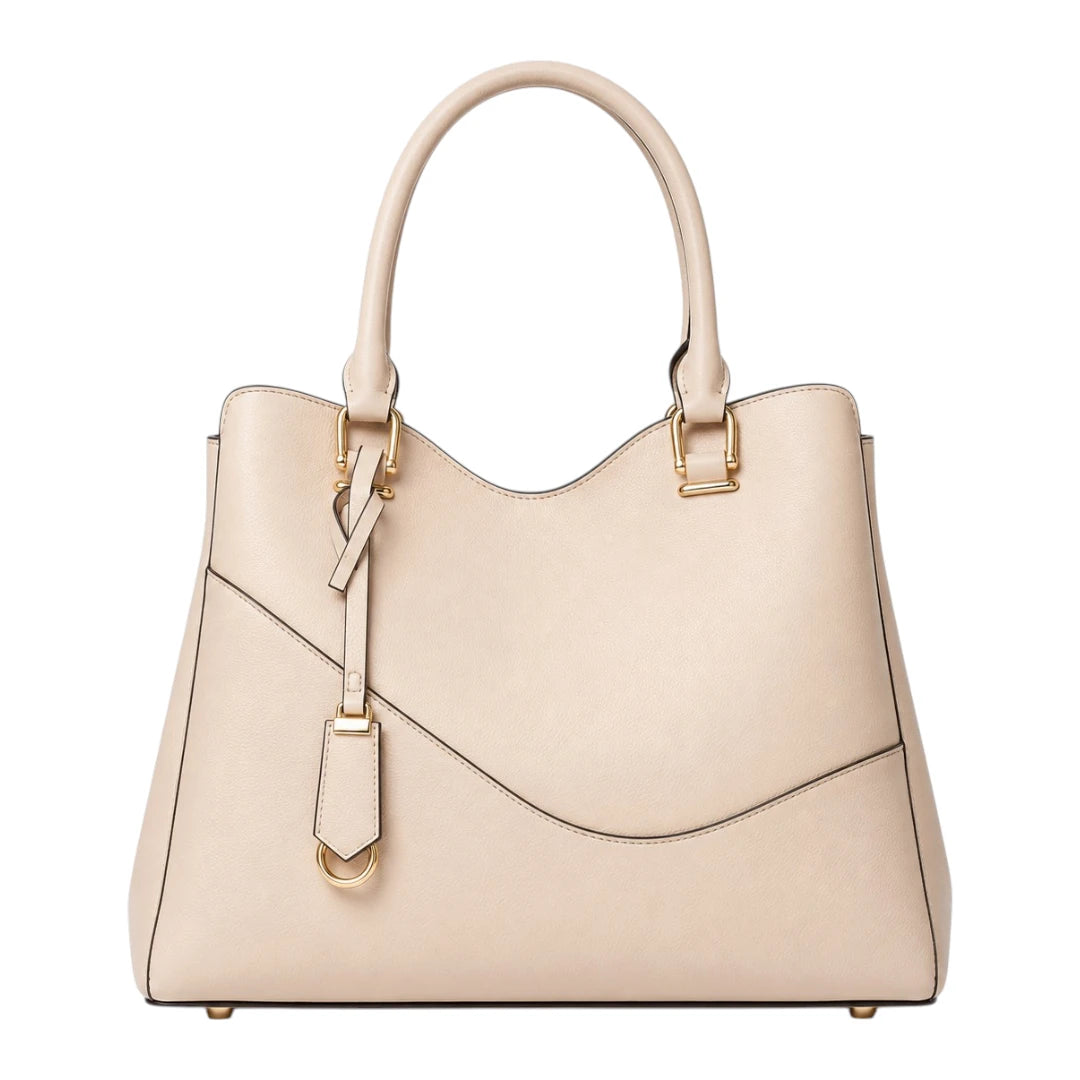 Bagvera Elegant Cream Leather Handbag  Premium Minimalist Luxury Tote