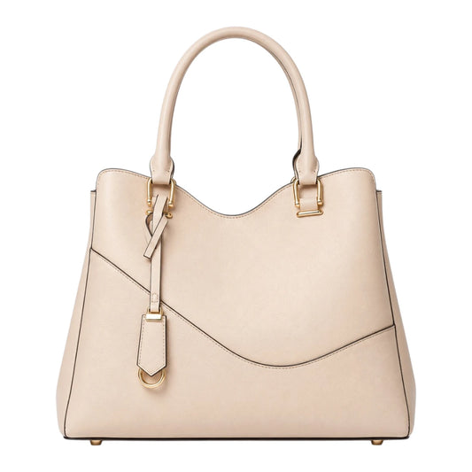 Bagvera Elegant Cream Leather Handbag  Premium Minimalist Luxury Tote