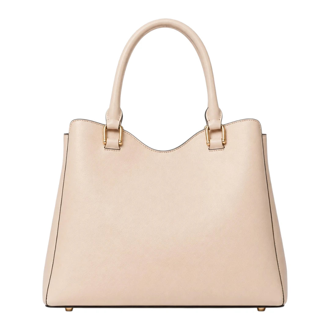 Bagvera Elegant Cream Leather Handbag  Premium Minimalist Luxury Tote