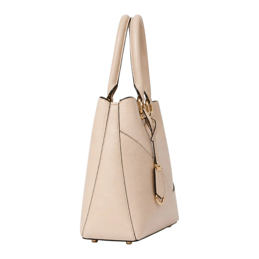 Bagvera Elegant Cream Leather Handbag  Premium Minimalist Luxury Tote